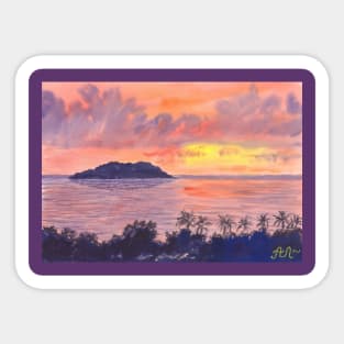 Sunset in French Guiana, South America Sticker